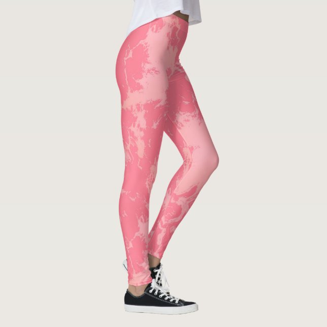 Rosa Marmor Abstrakt Leggings (Rechts)