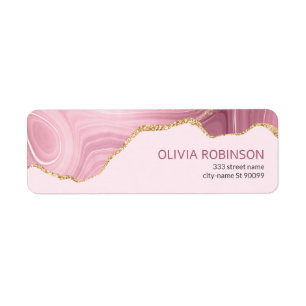 Rosa Marmor Gold Glitter