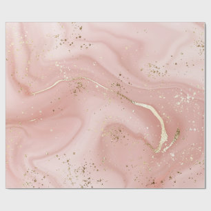 Rosa Marmor Gold Glitter Abstractes Muster Geschenkpapier