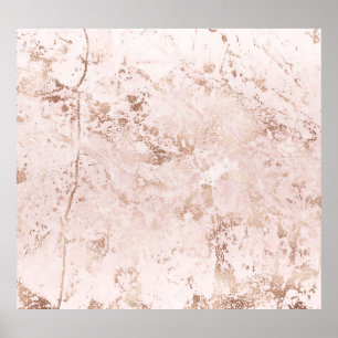 Rosa Marmor: goldener Hintergrund. Poster