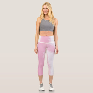 Rosa Marmor Hochwaisted Capris