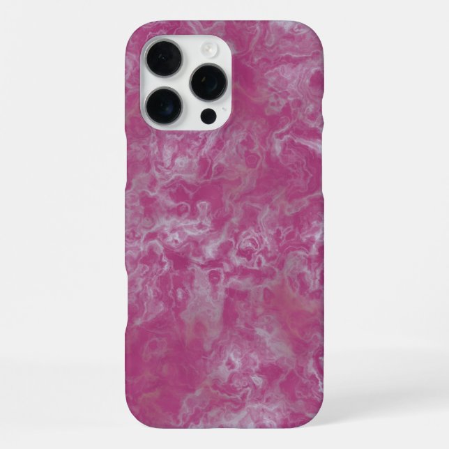 Rosa Marmor iPhone 16 Pro Max Hülle (Rückseite)