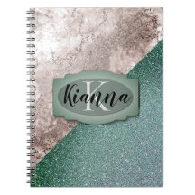 Rosa Marmor Minty Green Monogram