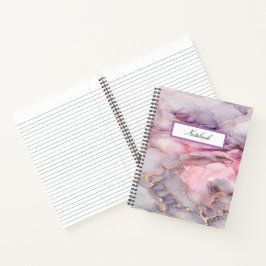 Rosa Marmor niedlich elegant grau Notizbuch