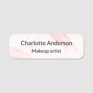 Rosa Marmor und elegantes Business Namensschild