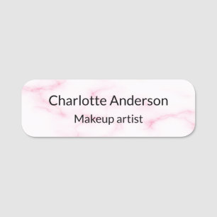 Rosa Marmor und elegantes Business Namensschild