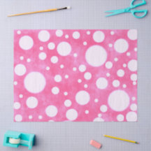 Rosa Marmor Weiße Polka Dots Muster Decoupage