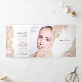 Rosa Marmordesign-Trifold-Broschüre Dreifach Gefaltete Karte