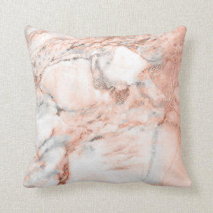 Rosa Marmordruck-Wurfs-Kissen, Strudel-Druck Kissen