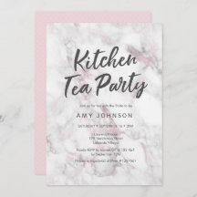 Rosa Marmordusche Einladung