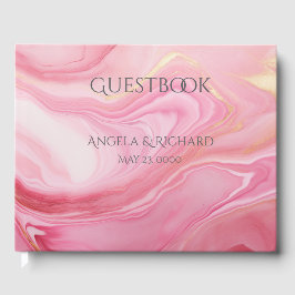 Rosa marmorierter Hintergrund Gästebuch