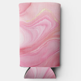 Rosa marmorierter Hintergrund Selters Dosenkühler