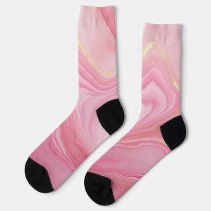 Rosa marmorierter Hintergrund Socken
