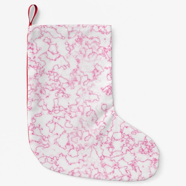 rosa Marmormuster Kleiner Weihnachtsstrumpf (Vorderseite)