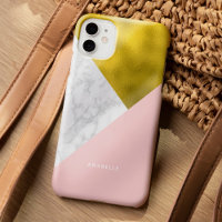Rosa Marmormuster und Imitate Gold Foil