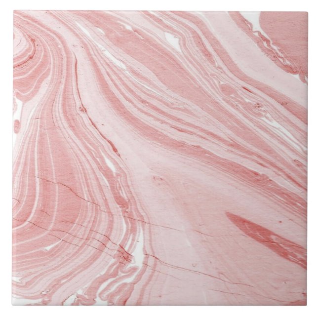 Rosa Marmorplatte Keramik Tile Fliese (Vorderseite)