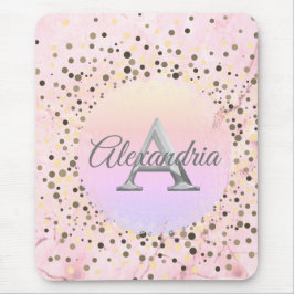 Rosa Marmorplatte Mousepad