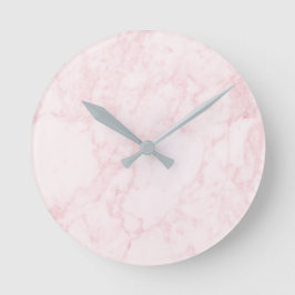 Rosa Marmorsäulenhalterung Runde Wanduhr