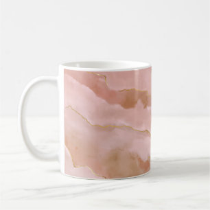 Rosa Marmorstruktur Kaffeetasse