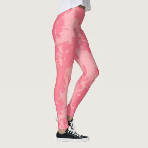 Rosa Marmorwolke abstrakt Leggings