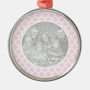 Rosa marokkanische Muster Foto Ornament Aus Metall