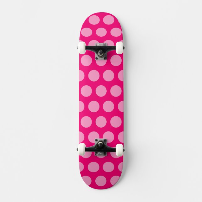 Rosa marokkanische Punkte Skateboard (Vorderseite)
