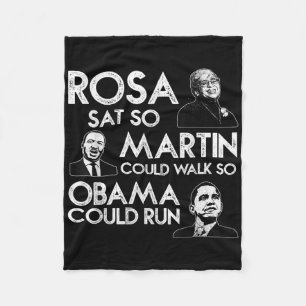 Rosa Martin Obama African American Black History Fleecedecke