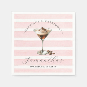 Rosa Martinis und Matrimony Cocktail Serviette
