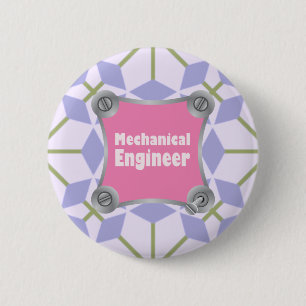 rosa Maschinenbauingenieur Button