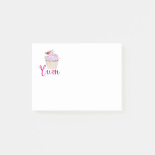 Rosa Mattiert Cupcake Yum! Post-it Klebezettel