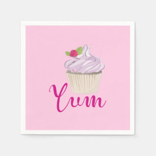 Rosa Mattiert Cupcake Yum! Serviette