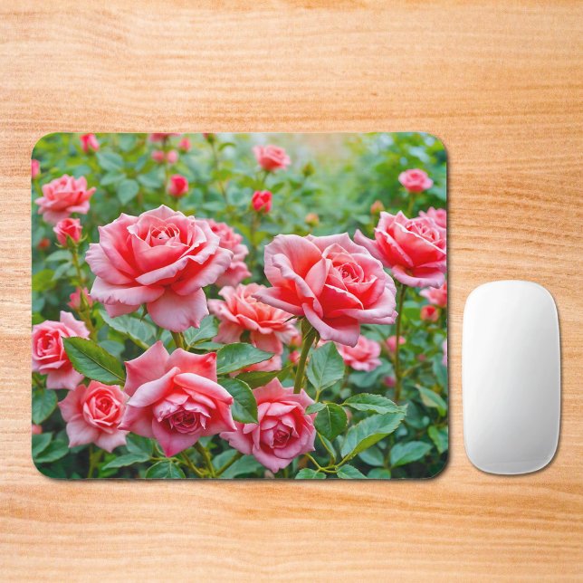 Rosa Mauspad (Mouse pad with pink roses)