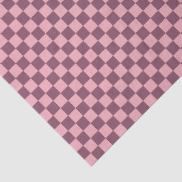 Rosa Mauve Karo Scheckig Retro Mädchenhaft Y2K Seidenpapier