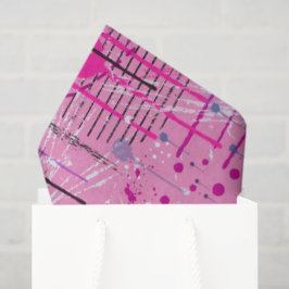 Rosa Maximalistischer Abstract: Himbeer-Sundae Seidenpapier