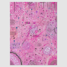 Rosa Maximalistischer Abstract: Himbeer-Sundae Seidenpapier