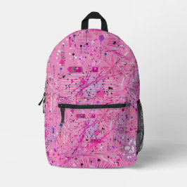 Rosa Maximalistischer Abstrakter: Himbeer-Sundae Bedruckter Rucksack