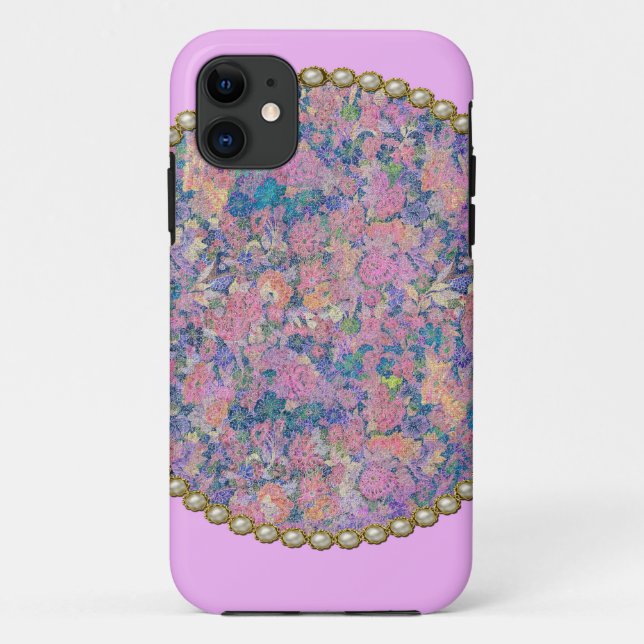 Rosa Medaillon Case-Mate iPhone Hülle (Rückseite)