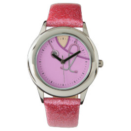 Rosa Medizin Armbanduhr