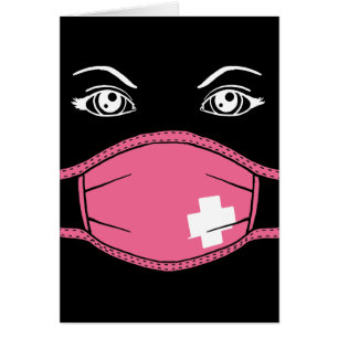 rosa medizinische Maske Grafik
