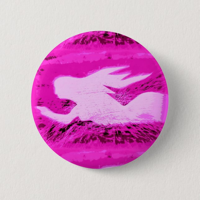 Rosa Meerjungfrau Button (Vorderseite)