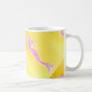 Rosa Meerjungfrau Kaffeetasse