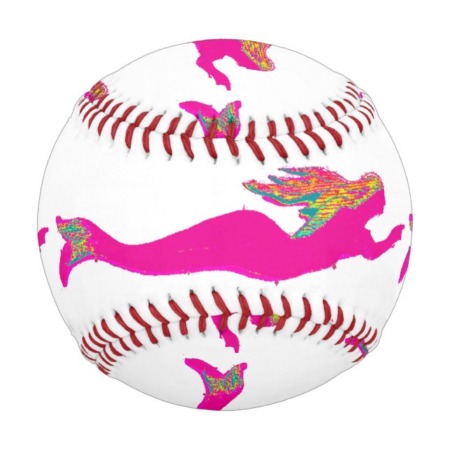 Rosa Meerjungfrauen im Hintergrund Thunder_Cove Baseball (Vorderseite)