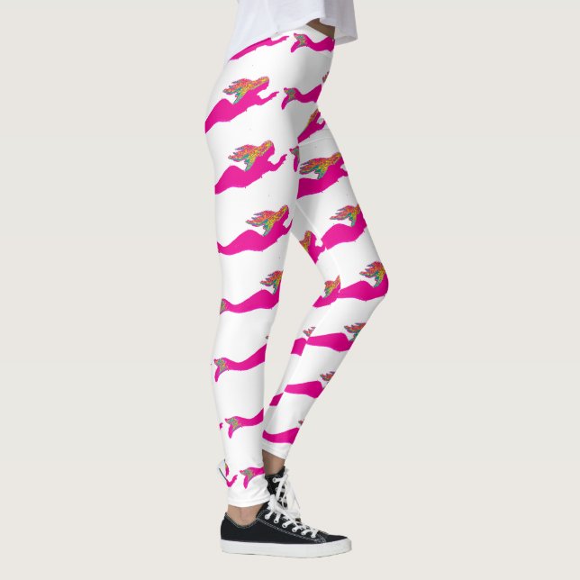 Rosa Meerjungfrauen Thunder_Cove weiß Leggings (Rechts)