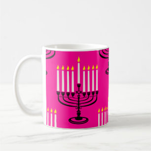Rosa menorah hanukkah purim jüdischen Druck Kaffeetasse