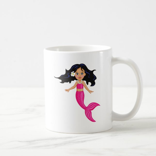 Rosa-Mermaid-Girl Kaffeetasse (Rechts)
