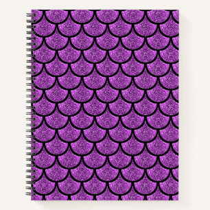 Rosa Mermaid-Skala mit Glitzer-Effekt Notizbuch