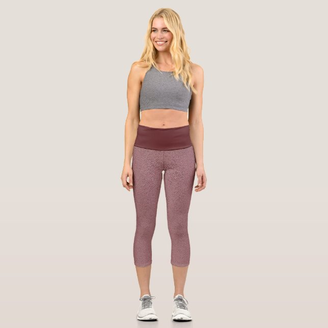 Rosa Mess Capri Leggings (Vorderseite)