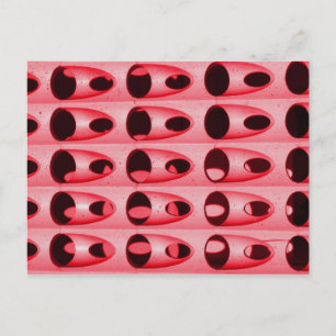 rosa Metall Postkarte