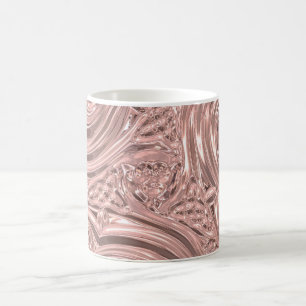 Rosa metallische Gravur sieht elegant viktorianisc Kaffeetasse