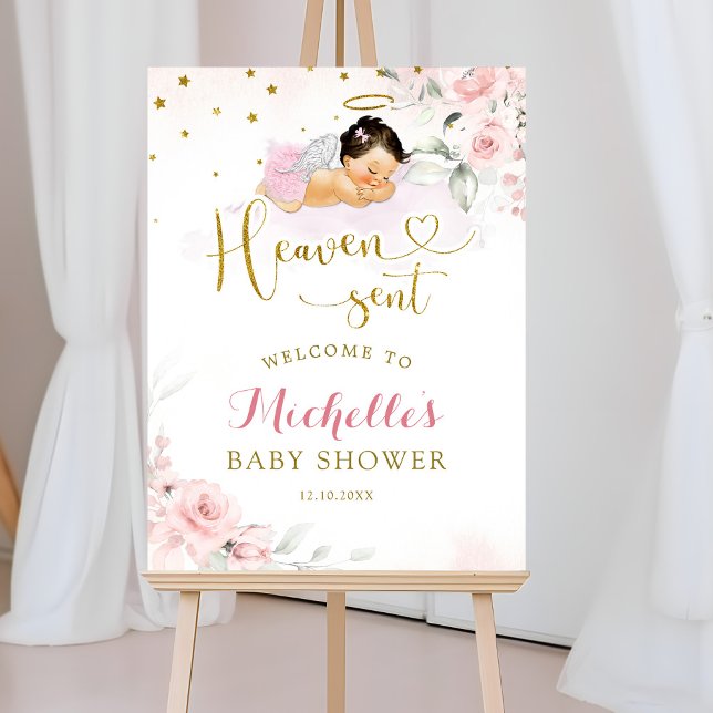 Rosa mexikanische Engel Baby Heaven Gesendet Willk Poster (Von Creator hochgeladen)